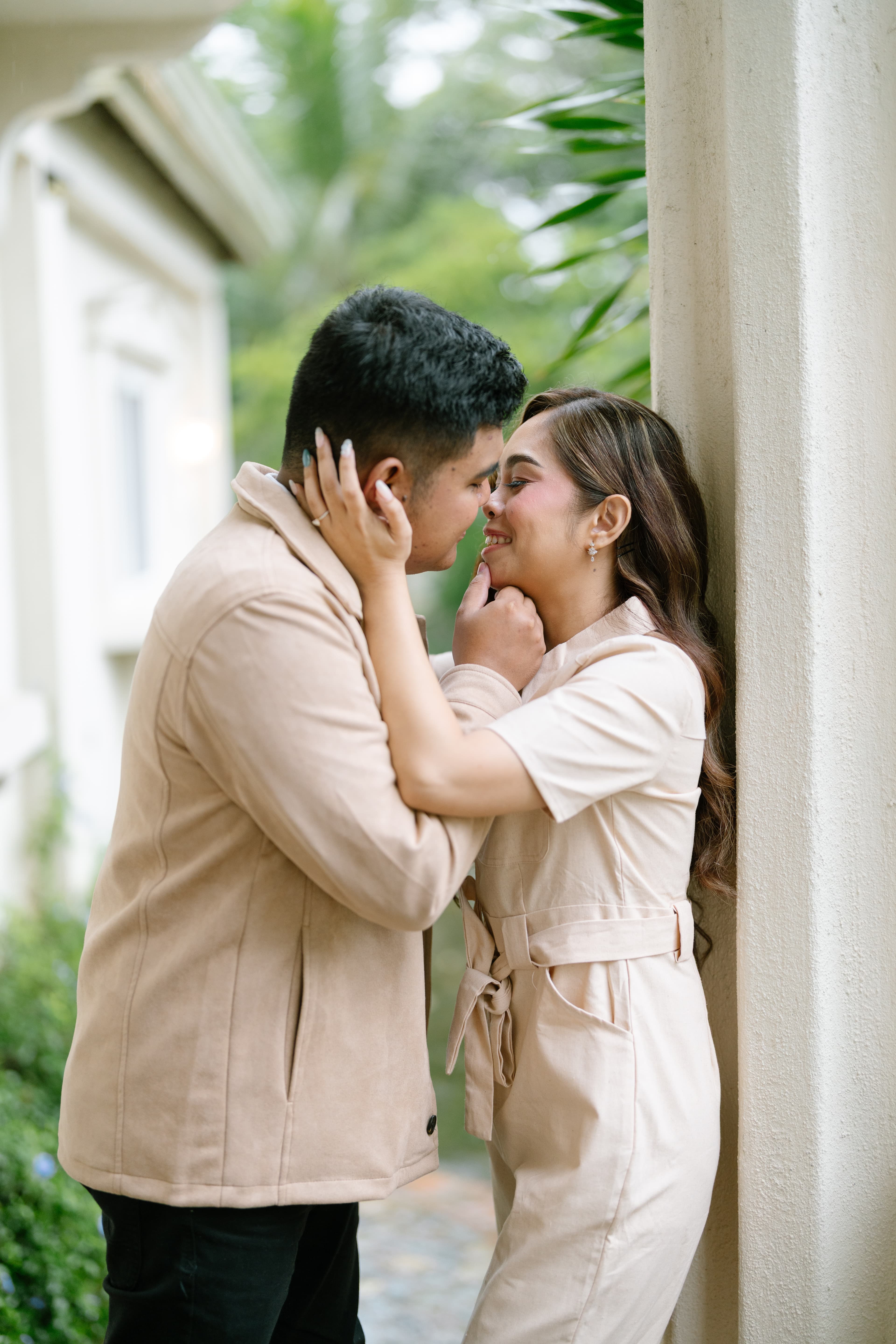 J & J Wedding engagement photo - beautiful couple portrait